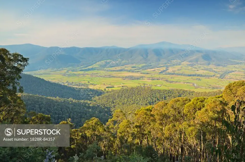 View of Kiewa Valley and Mount Bogong, Victoria, Australia