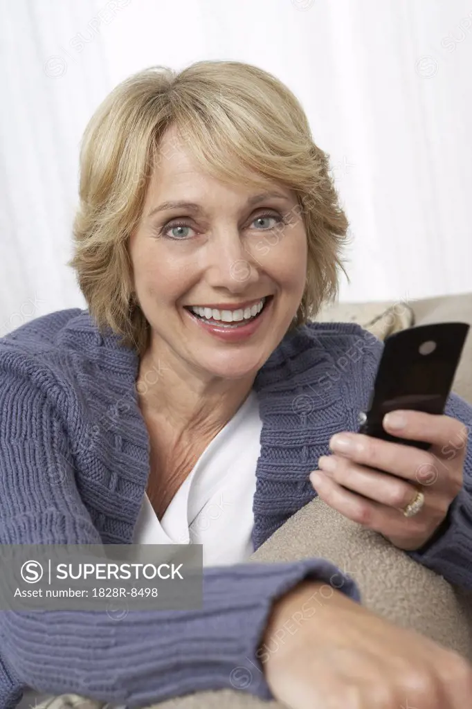 Woman Using Cellular Phone   
