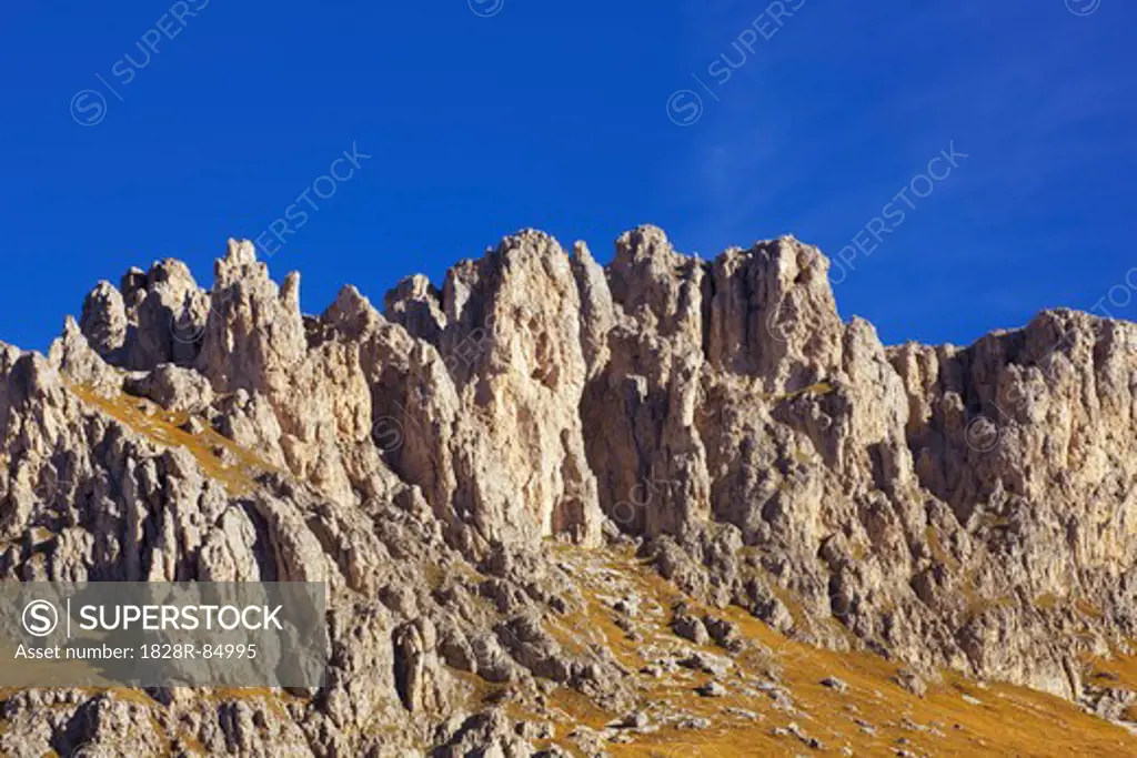 Piccolo Pordoi Mountainside, Pordoi Pass, Dolomites, South Tyrol, Italy