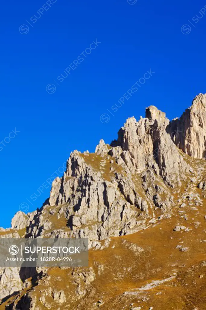 Piccolo Pordoi Mountainside, Pordoi Pass, Dolomites, South Tyrol, Italy