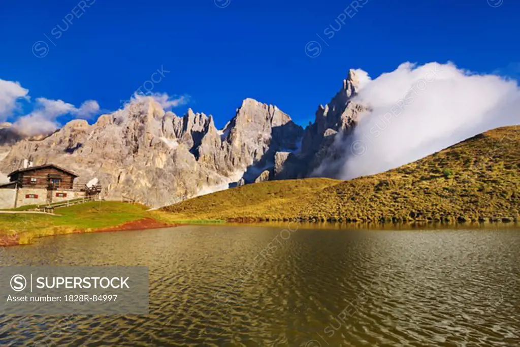 Cimon della Pala Mountainside, Pale di San Martino, Dolomites, South Tyrol, Italy