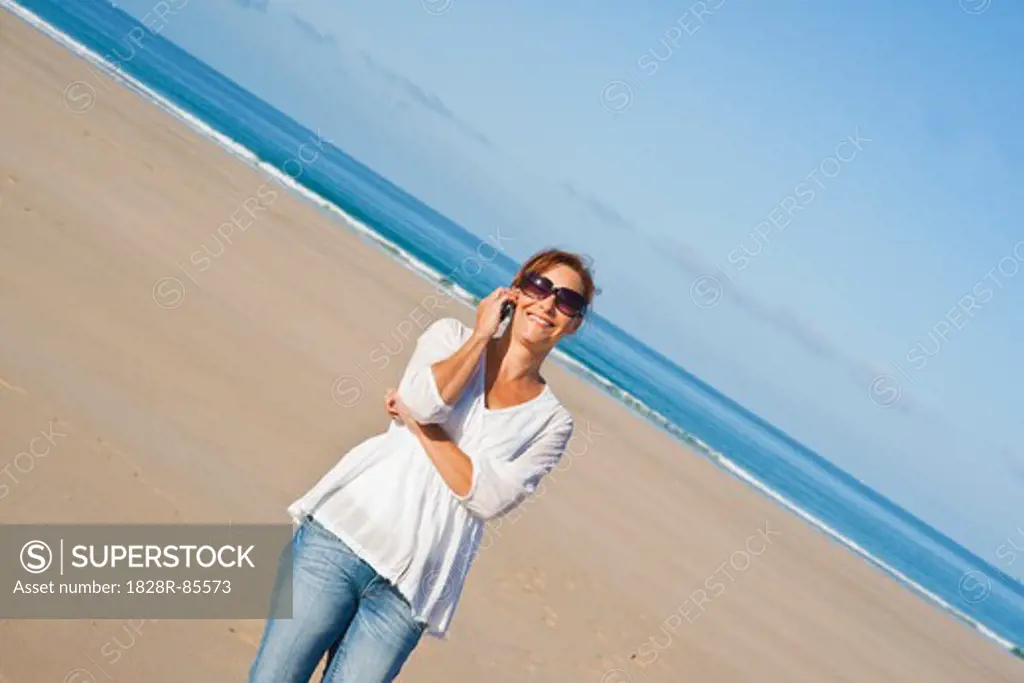 Woman On Beach, Camaret-sur-Mer, Finistere, Bretagne, France