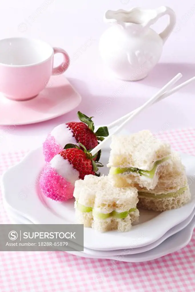 Tea Sandwiches and Candy Strawberries