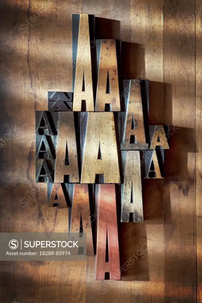 Wooden Letterpress A's