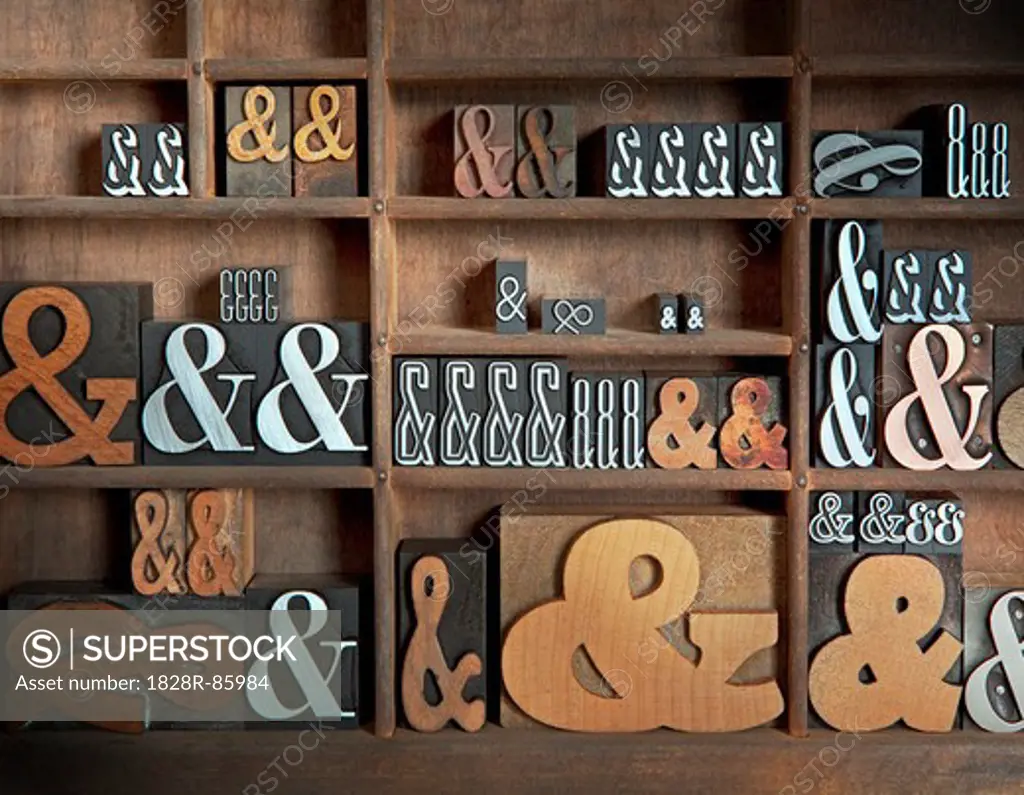 Ampersands in Letterpress Drawer