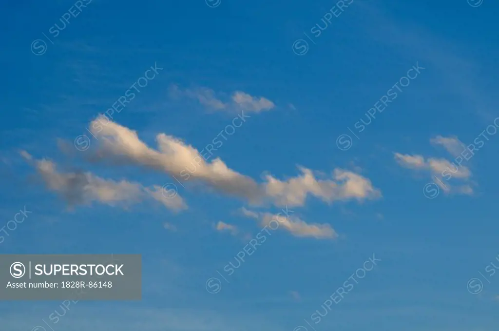 View of Clouds in Blue Sky, Alps, France