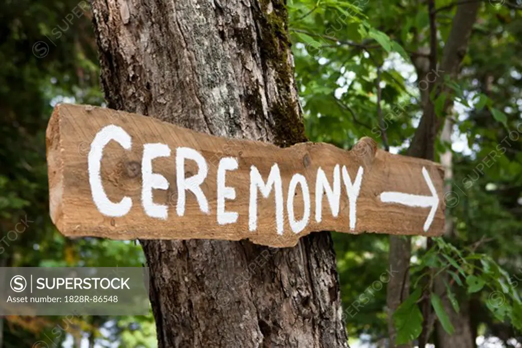 Ceremony Sign, Muskoka, Ontario, Canada