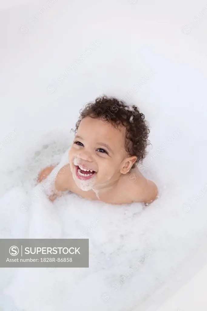 Boy in Bubble Bath