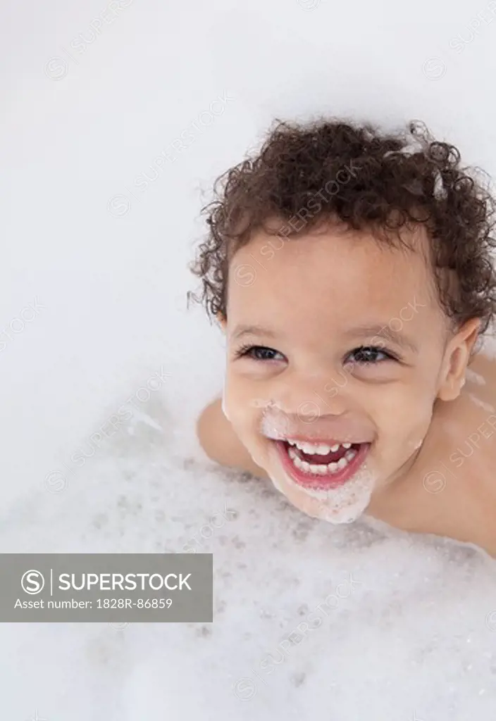 Boy in Bubble Bath