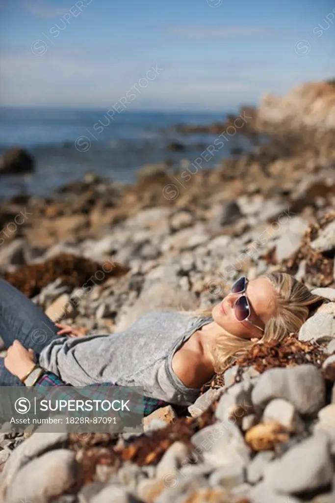 Woman at the Beach, Palos Verdes, California, USA