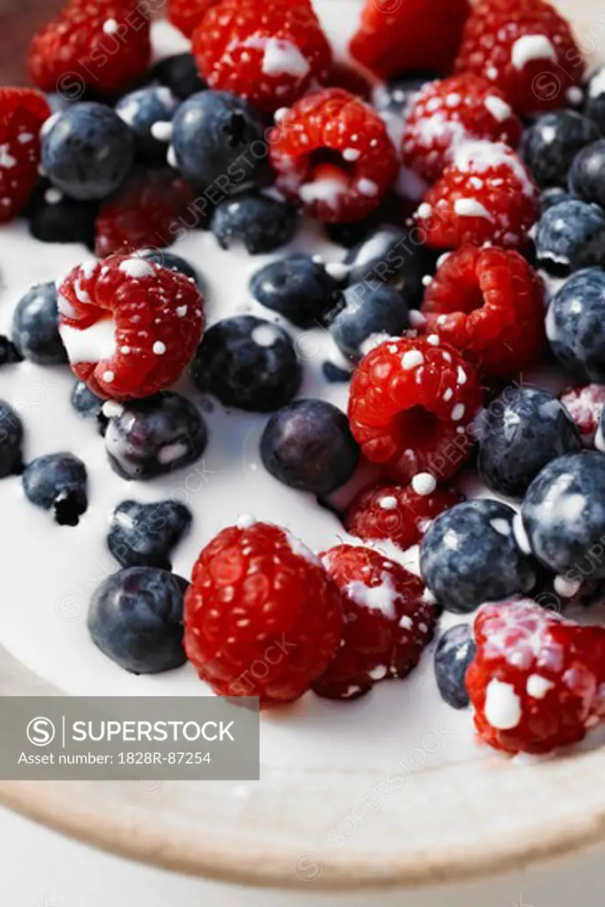 Bowl of Berries in Milk