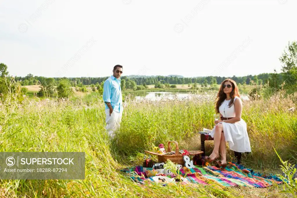 Couple having Picnic, Unionville, Ontario, Canada