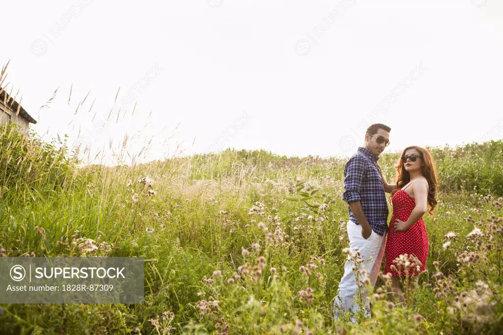 Couple in Field, Unionville, Ontario, Canada