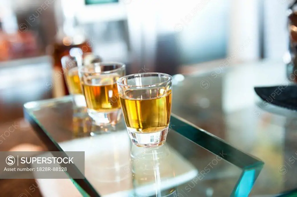Drinks on Glass Table, Toronto, Ontario, Canada