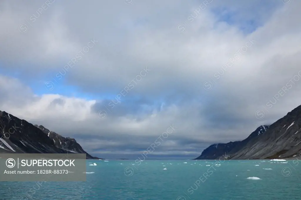 Mountains, Magdalenefjorden, Spitsbergen, Svalbard, Norway