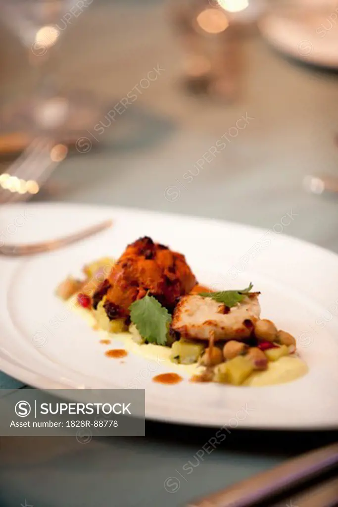 Chick Peas and Chicken Dish at Hindu Wedding