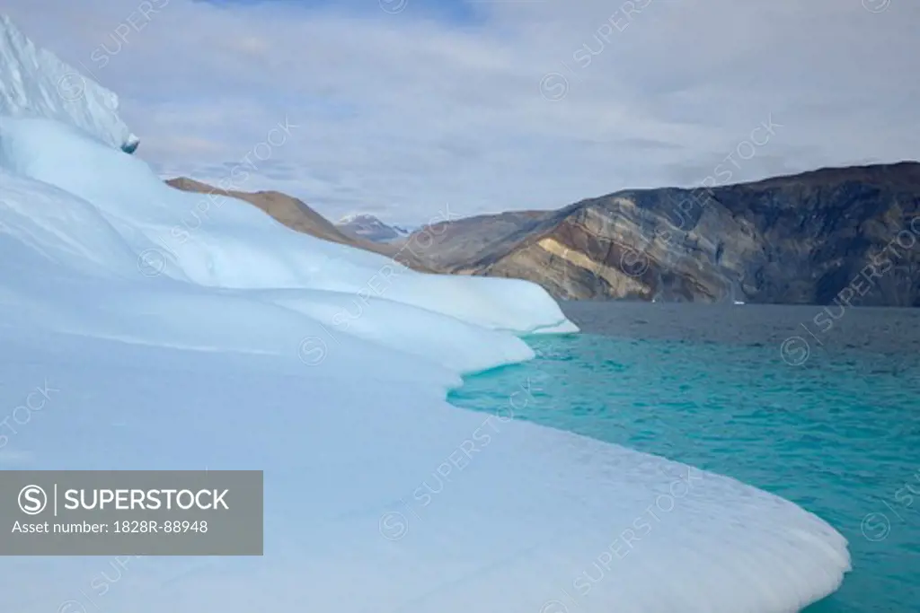 Iceberg, Nanortalik, Kujalleq, Kejser Franz Joseph Fjord, Greenland