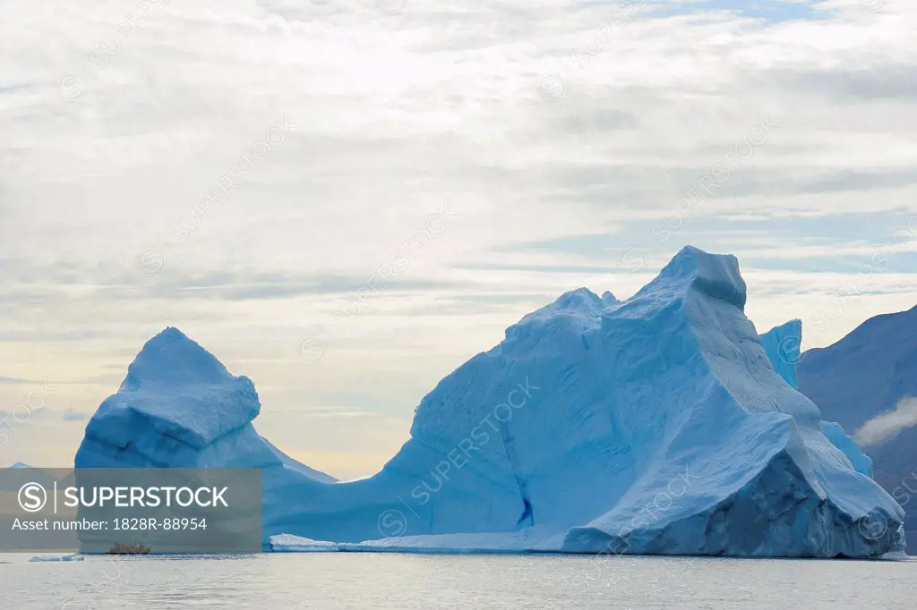 Iceberg, Nanortalik, Kujalleq, Kejser Franz Joseph Fjord, Greenland