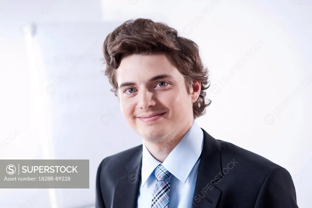 Close-up Portrait of Young Businessman