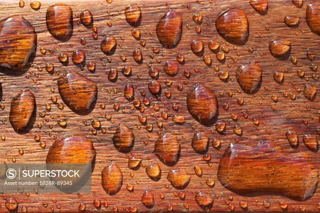 Close-Up of Wet Patio Furniture, Vancouver, British Columbia, Canada
