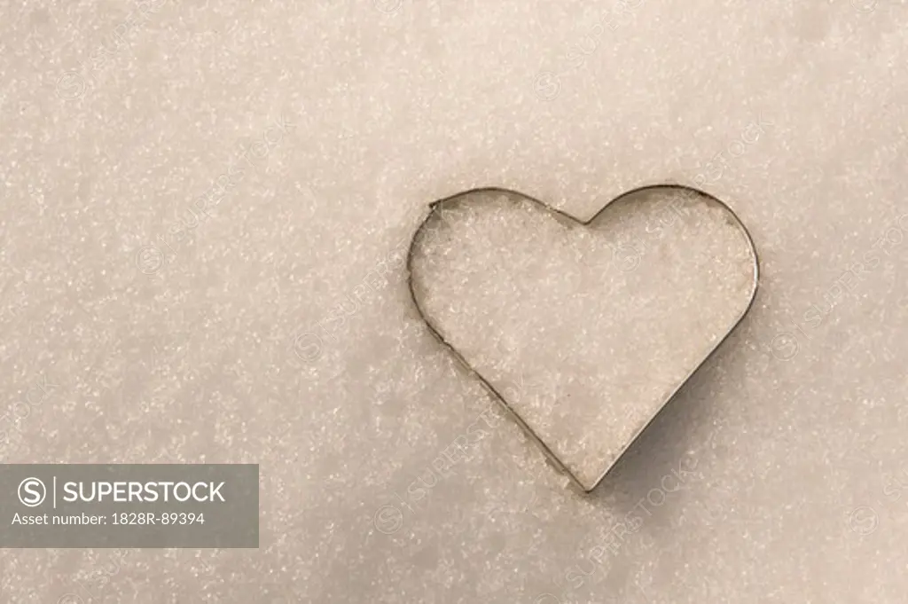 Heart-Shaped Cookie Cutter in Snow