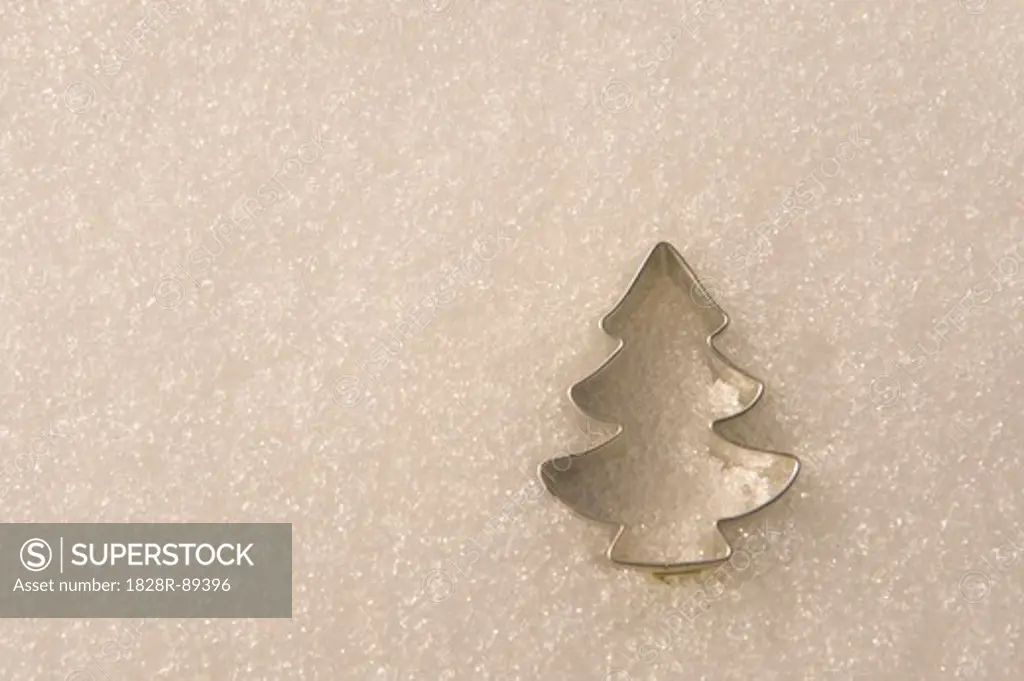 Tree-Shaped Cookie Cutter in Snow