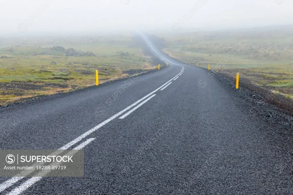 Road, Volcanic Landscape, Hellnar, Snaefellsnes Peninsula, Vesturland, Iceland