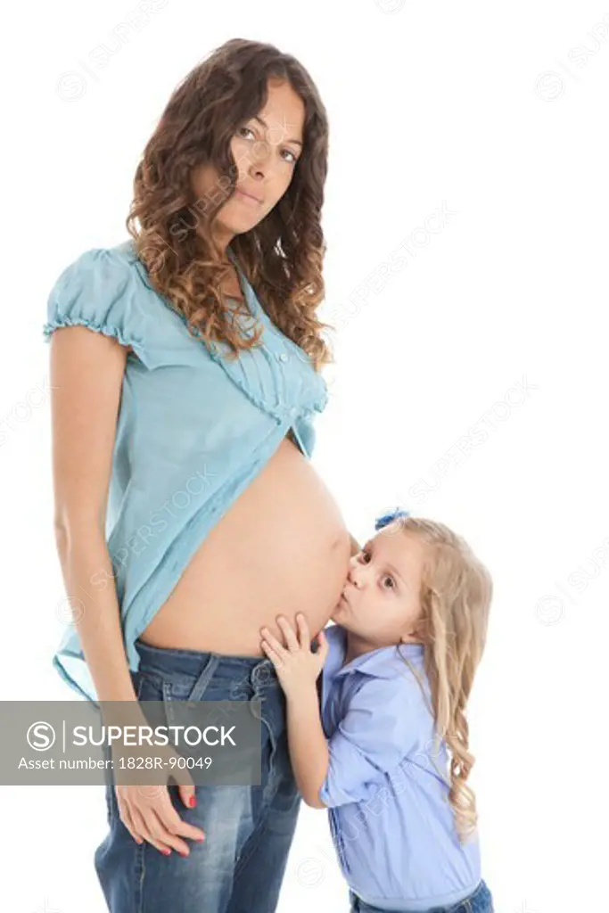 Pregnant Mother and Daughter