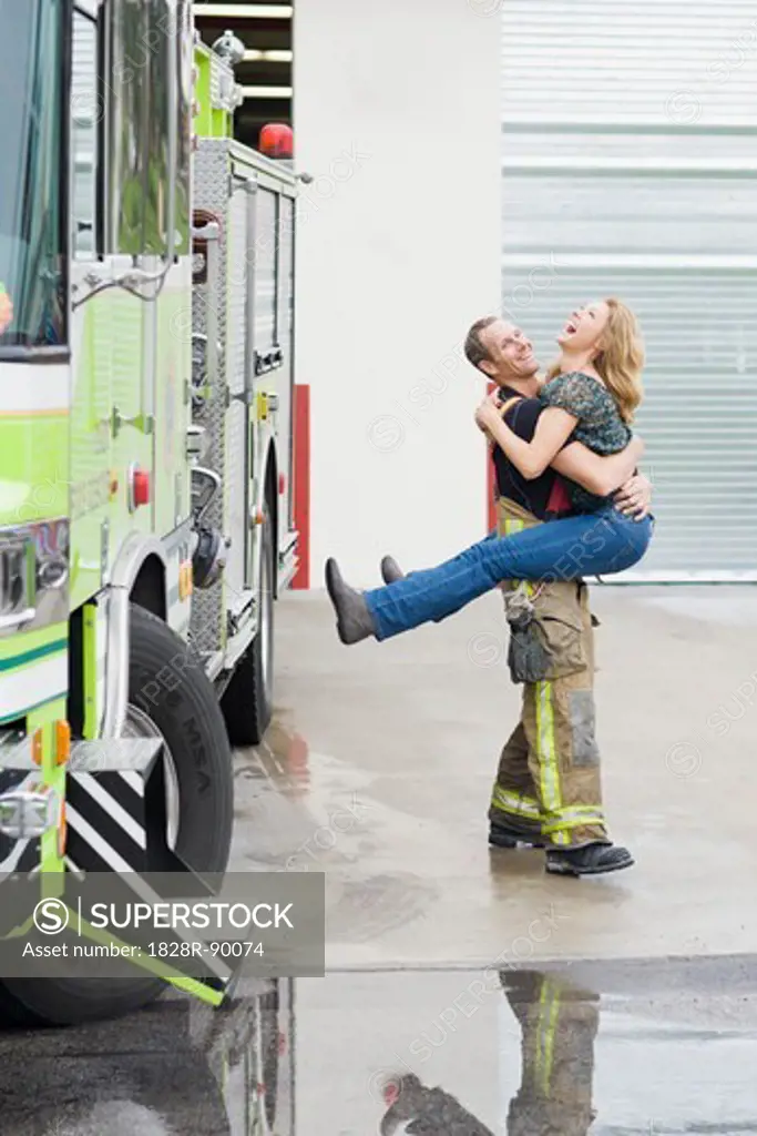 Firefighter and Girlfriend, Florida, USA