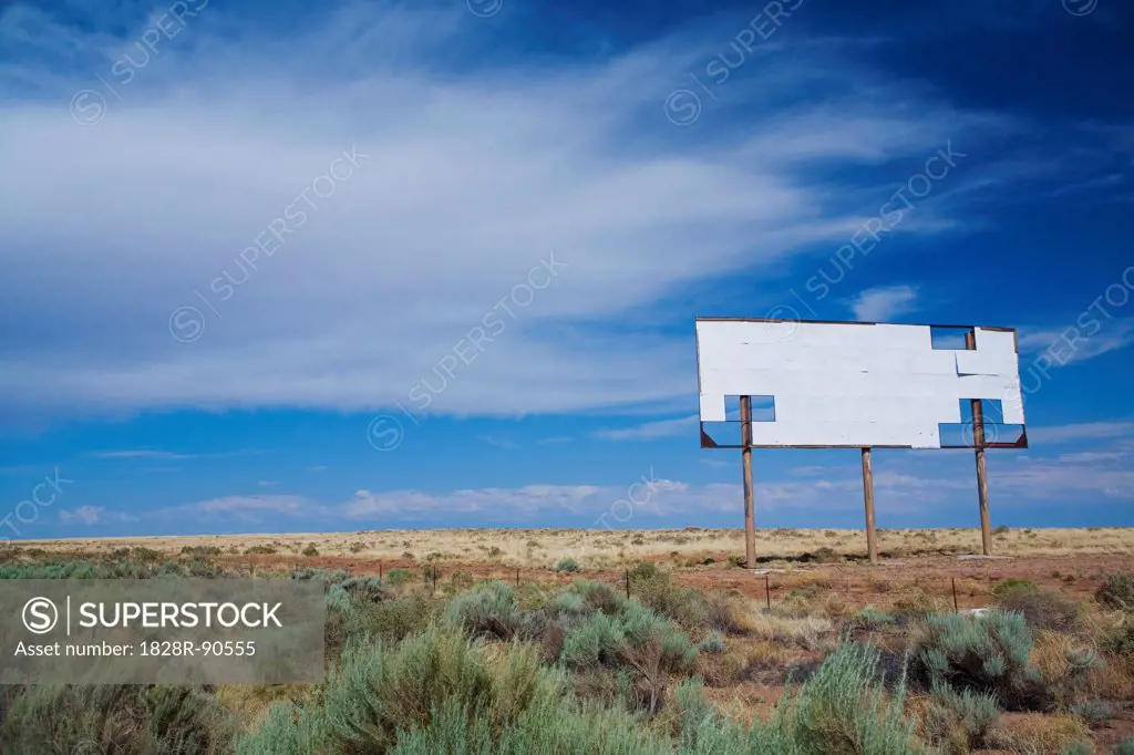 Blank Billboard along Intersate 40, Arizona, USA