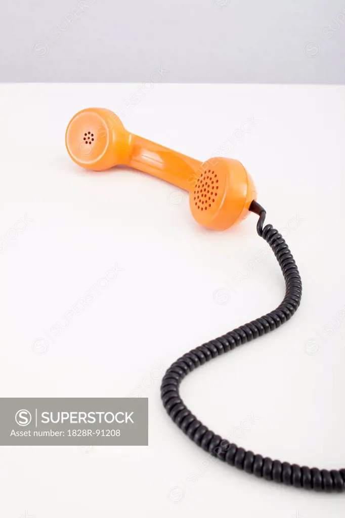 Orange Telephone Receiver