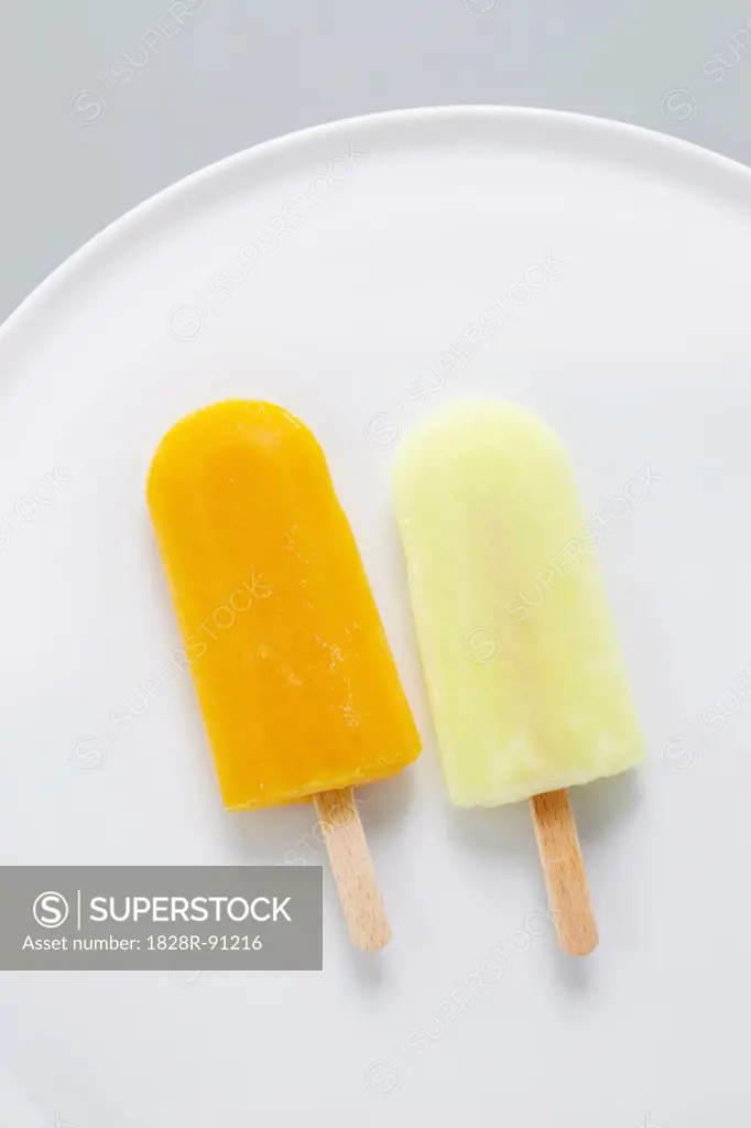 Popsicles on Plate