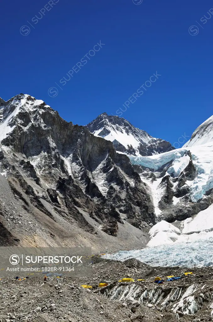 Everest Base Camp, Khumbu Glacier, Sagarmatha National Park, Solukhumbu District, Sagarmatha, Purwanchal, Nepal