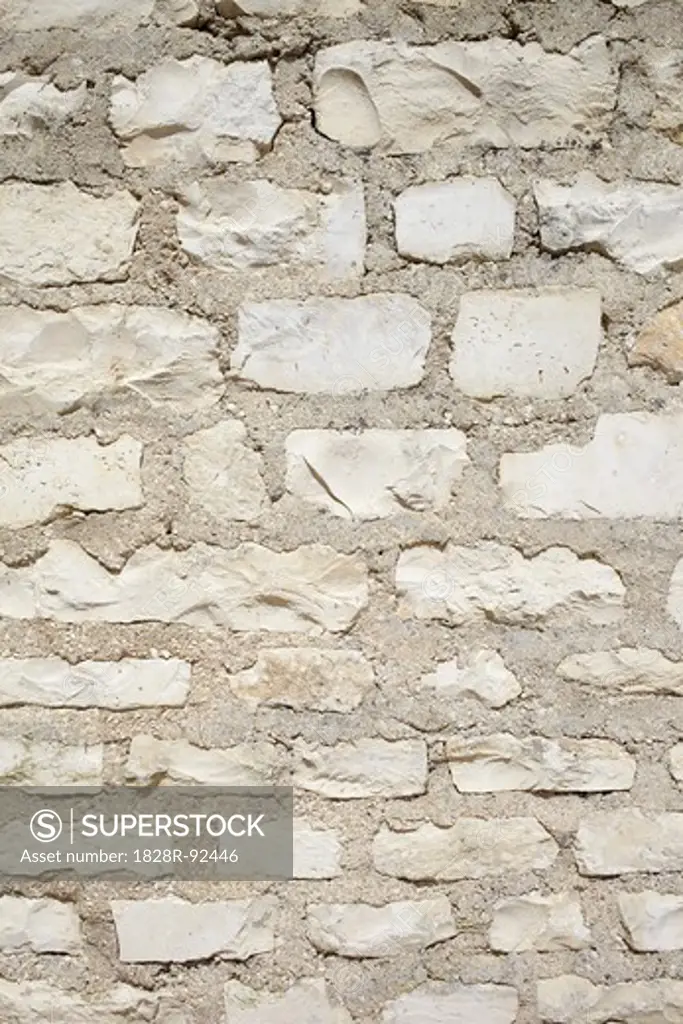 Detail of Stone Wall, Royan, Charente-Maritime, Poitou-Charentes, France