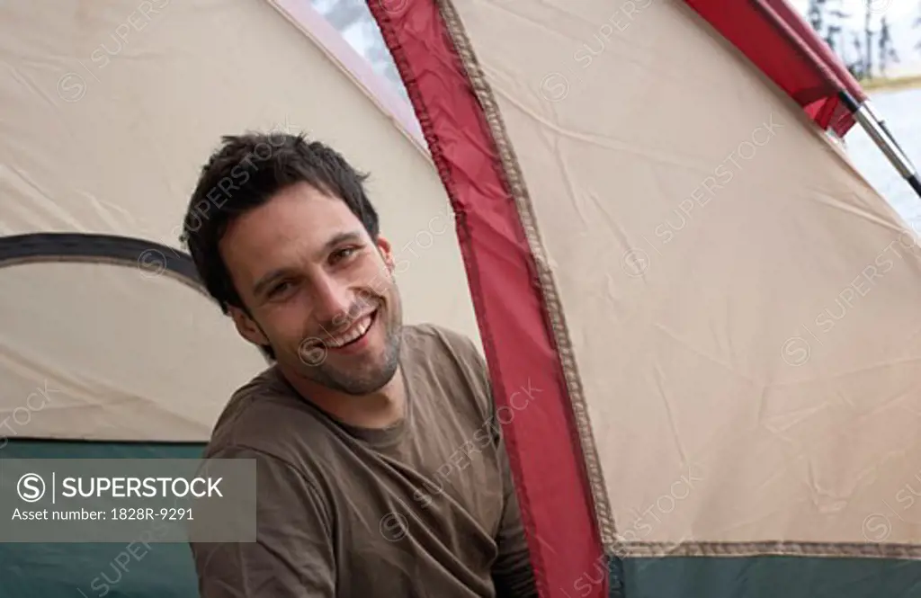 Man in Tent   