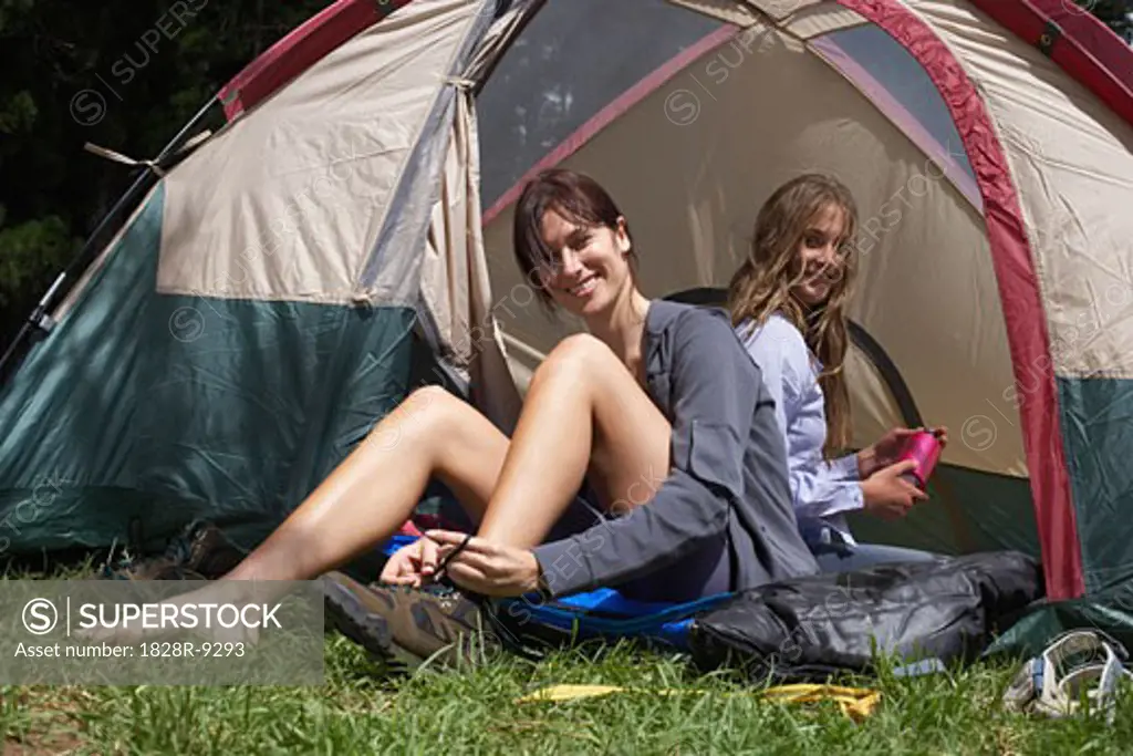Friends in Tent   