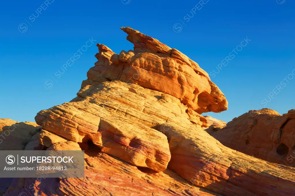 Rock Formation, Rainbow Vista, Valley of Fire, Nevada, USA