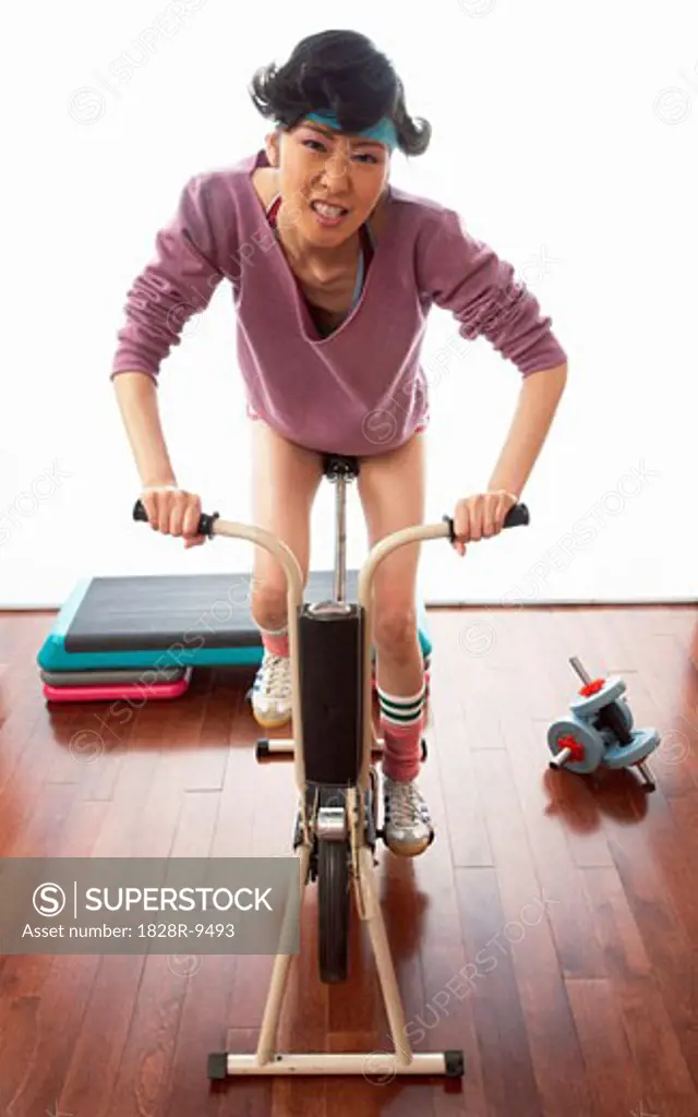 Portrait of Woman Exercising   