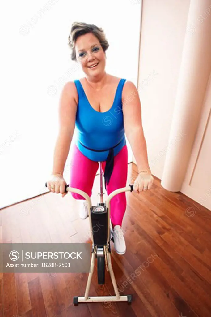 Portrait of Woman Exercising   
