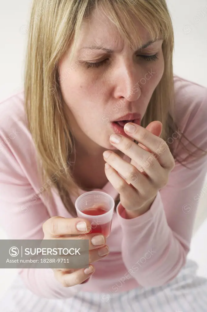 Woman Coughing   