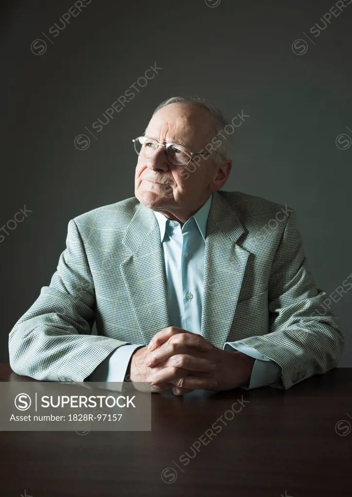 Portrait of Elderly Man in Studio,06/04/2013