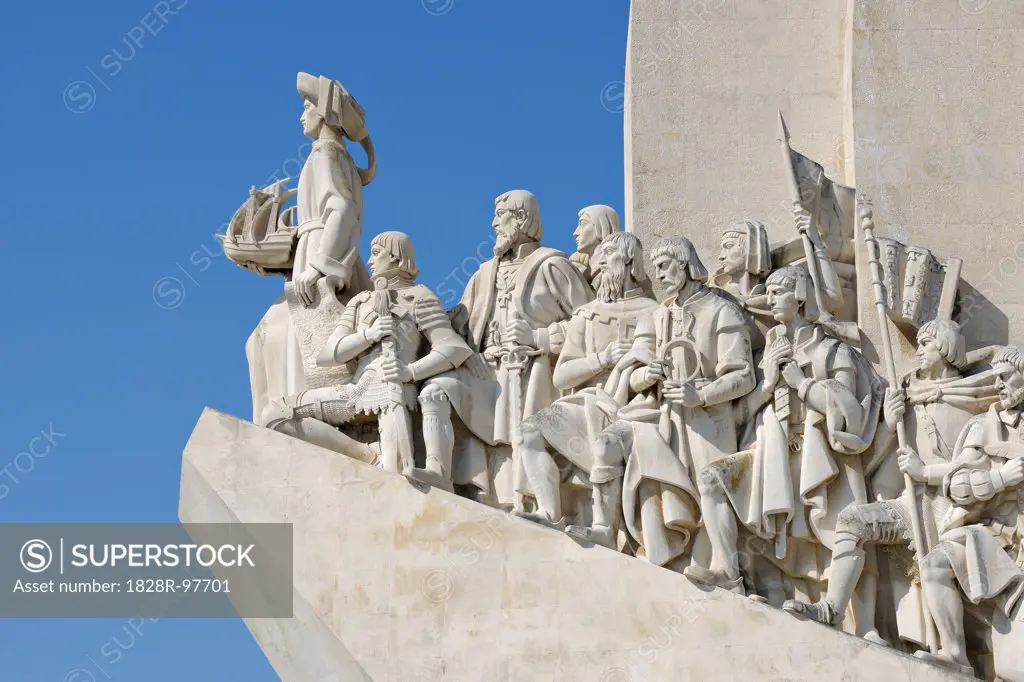 Close-up of Monument to the Discoveries, Belem, Lisbon, Portugal,03/23/2011