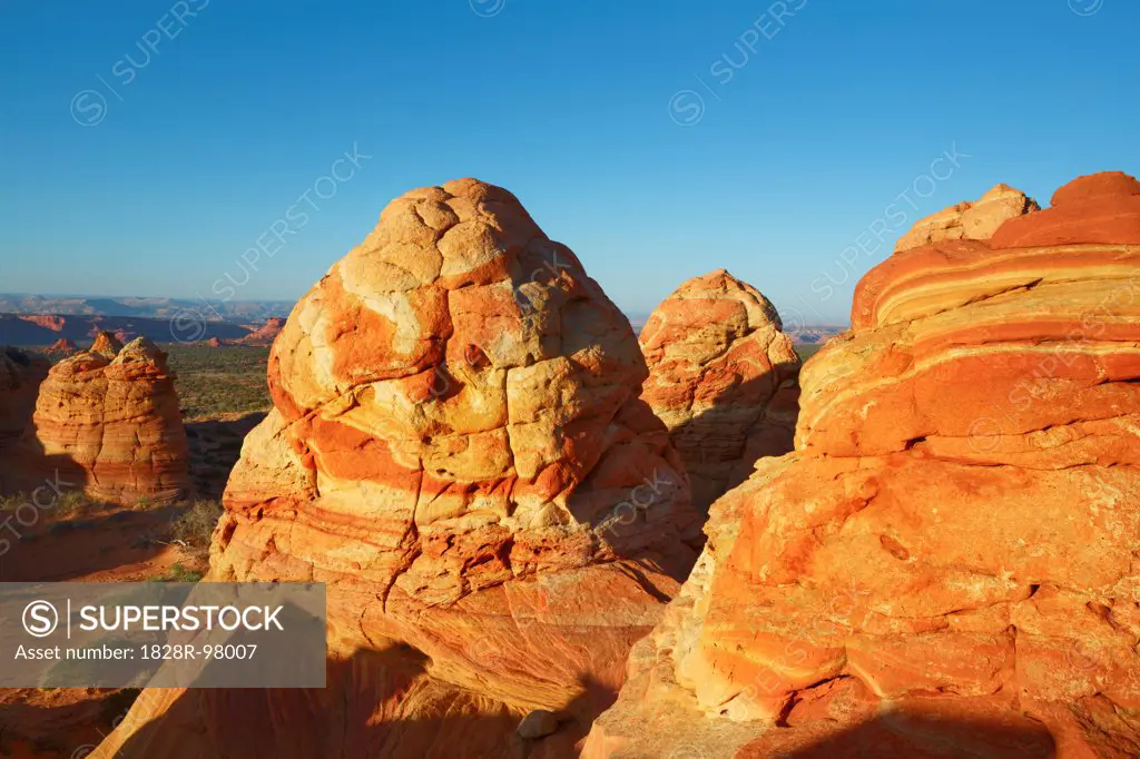 Sandstone Erosion Landscape, Wired Rock, Cottonwood Cove, Coyote Buttes South, Vermilion Cliffs National Monument, Arizona, USA,05/01/2013
