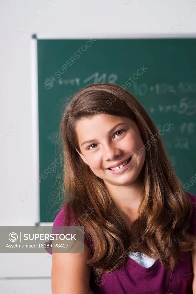 Portrait of girl in classroom, Germany,07/24/2013