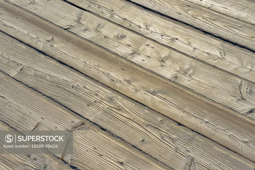 Close-up of Wooden Planks, Sankt Peter-Ording, Nordfriesland, Schleswig-Holstein, Germany,08/14/2012