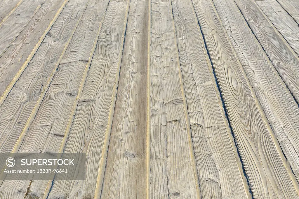 Wooden Planks of Boardwalk, Norderdeich, Sankt Peter-Ording, North Sea, Schleswig-Holstein, Germany,08/14/2012