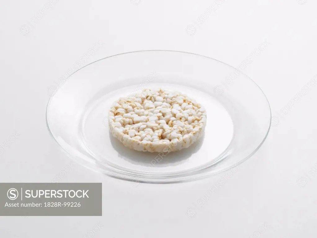 Rice Cake on Glass Plate, Studio Shot. 09/15/2013
