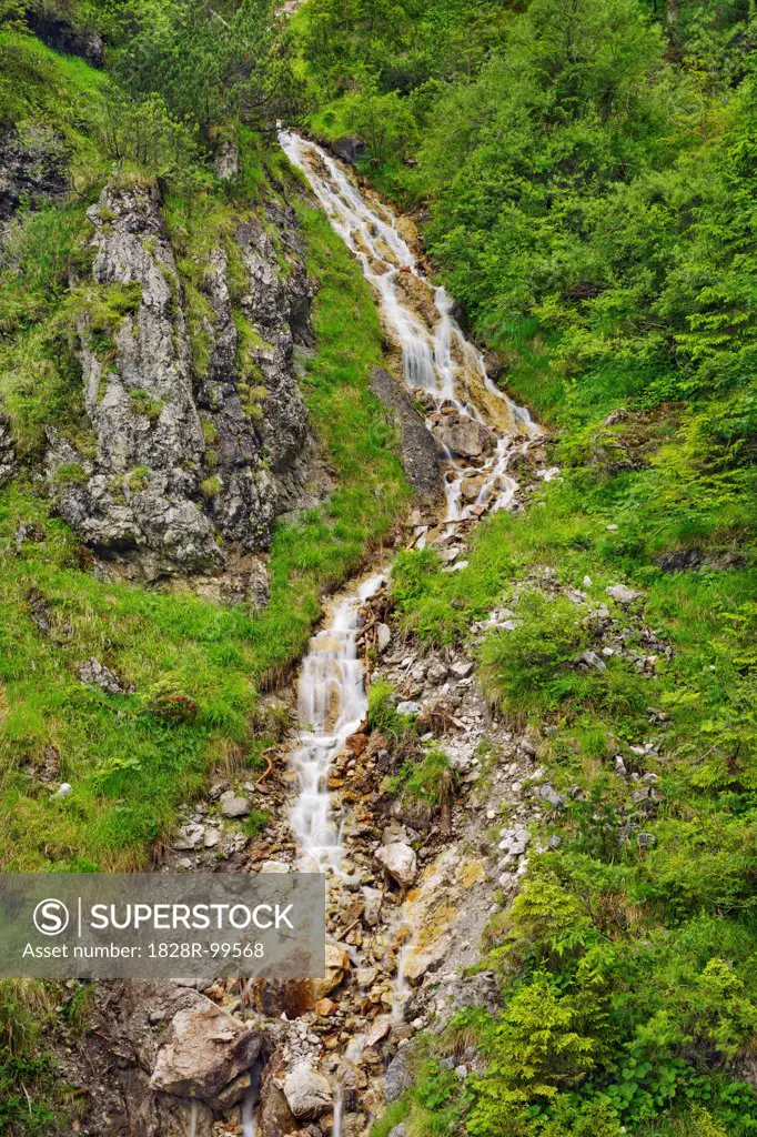 Brook in Gorge, Silberkarklamm, Ramsau am Dachstein, Styria, Austria. 06/26/2013
