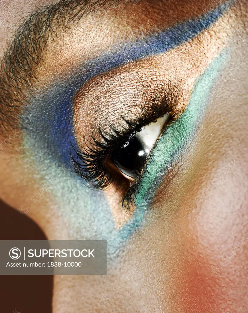 Woman's Eye With Colorful Makeup