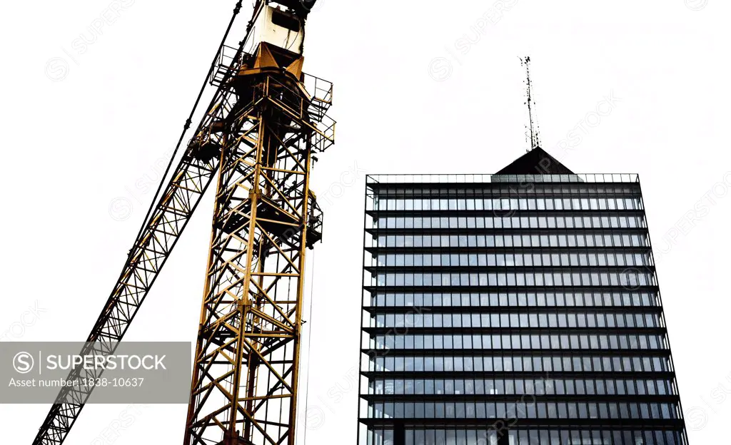 Construction Crane and Building, Stockholm, Sweden